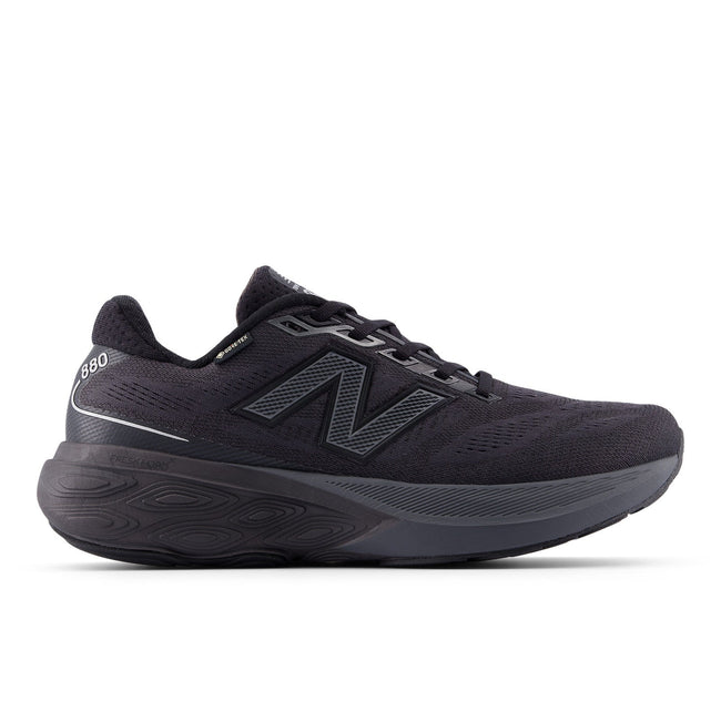 New Balance Men's Fresh Foam X 880v15 GORE-TEX® in Black with Castlerock and Silver Metallic Hover Image