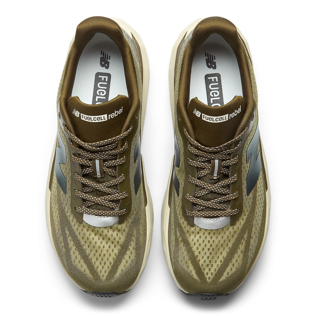 New Balance Men's FuelCell Rebel v5 in Woodland/Shipyard/Silver Metallic