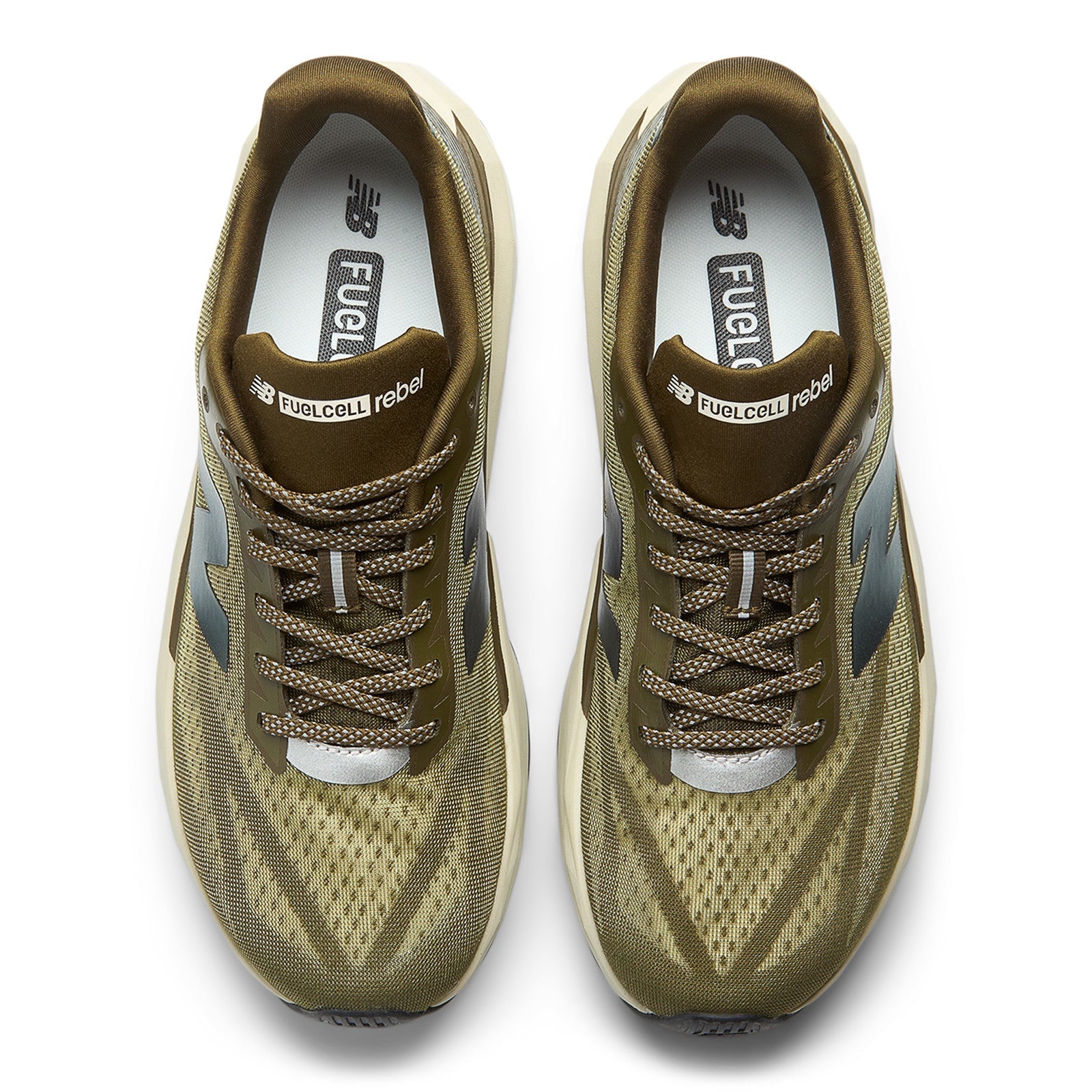 New Balance Men's FuelCell Rebel v5 in Woodland/Shipyard/Silver Metallic