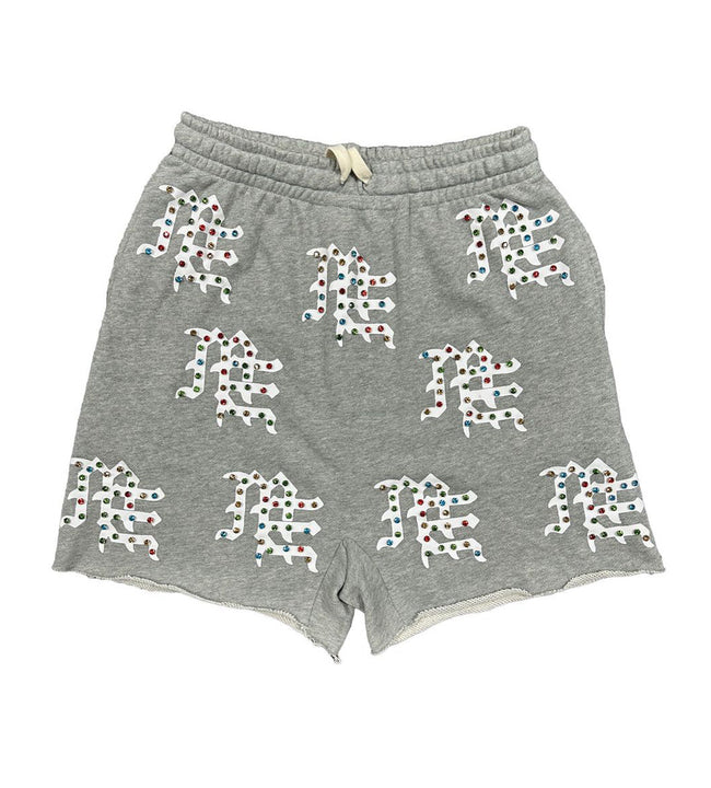 Mixed Emotion ME Logo Fleece Shorts Grey Hover Image