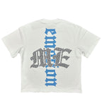 Mixed Emotions Angel Rhinestone Tee White