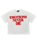 Mixed Emotions End Rhinestone Tee White/Red
