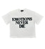 Mixed Emotions End Rhinestone Tee White