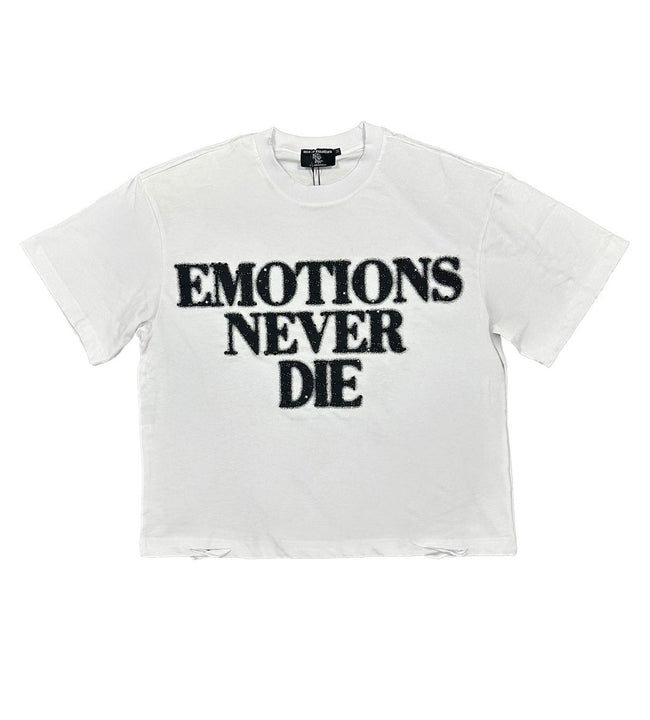 Mixed Emotions End Rhinestone Tee White Hover Image
