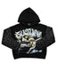 Mixed Emotions Fallen Angels Rhinestone Hoodie Black