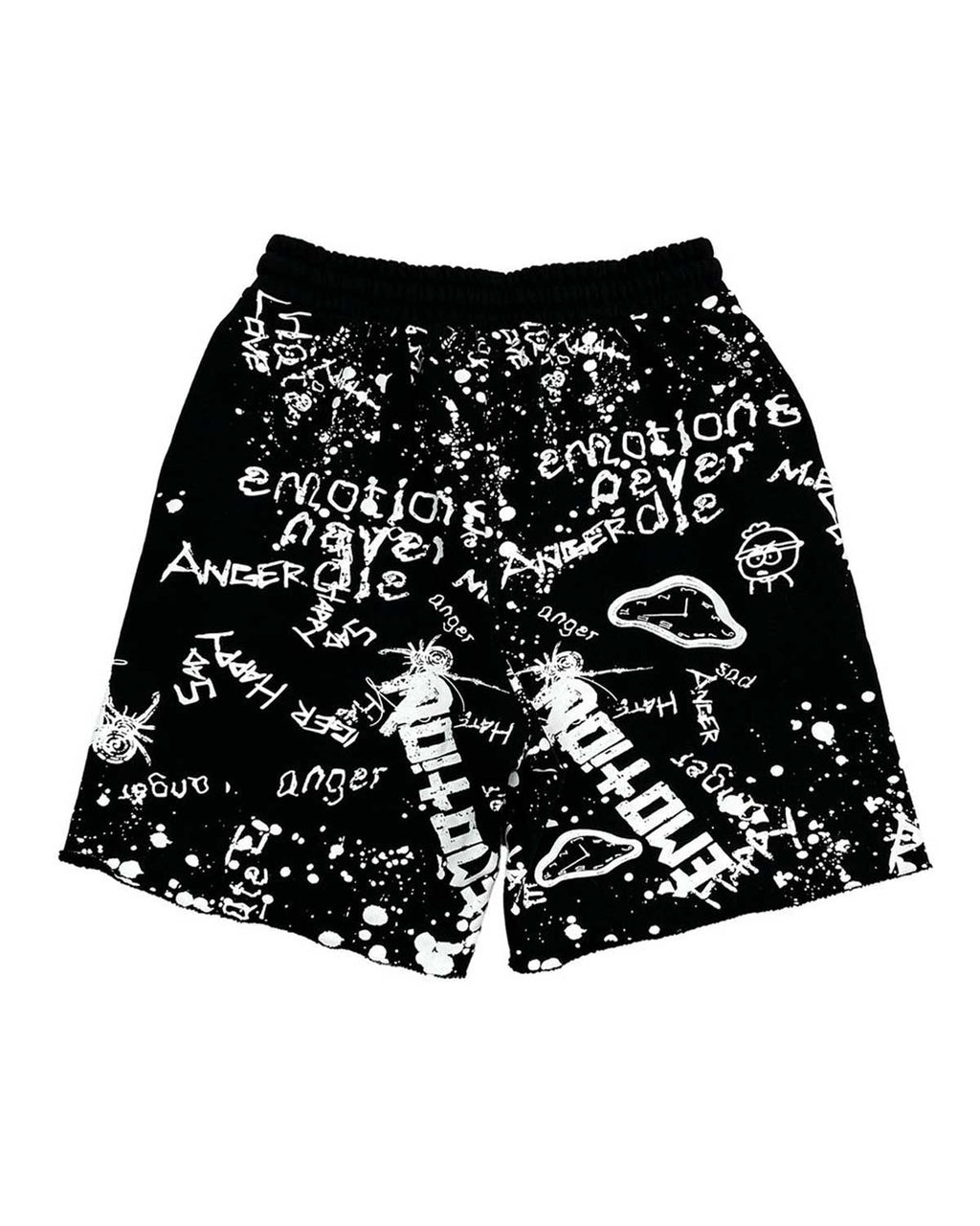 Mixed Emotions Graffiti Shorts Black