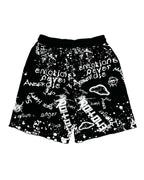 Mixed Emotions Graffiti Shorts Black