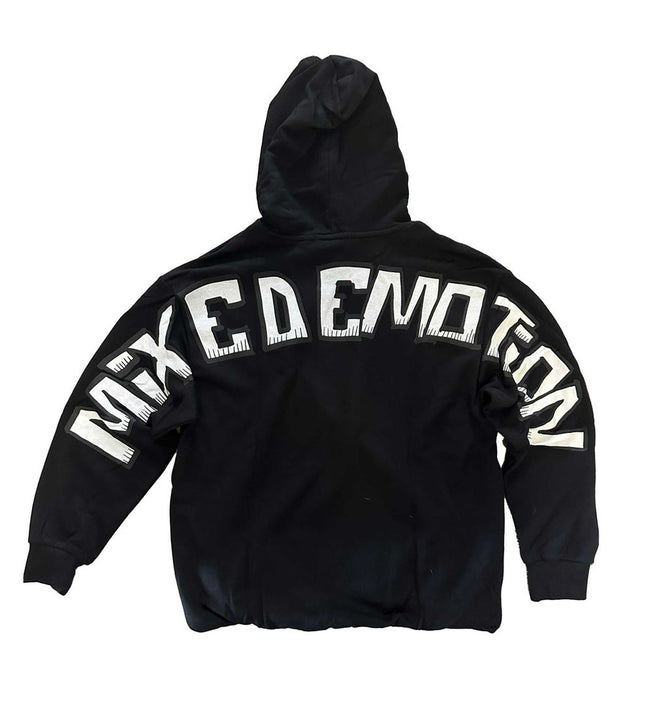 Mixed Emotions Monster Cropped Hoodie Black Main Image
