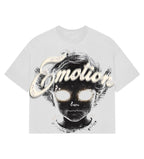 Mixed Emotions Pearl Cropped Tee White