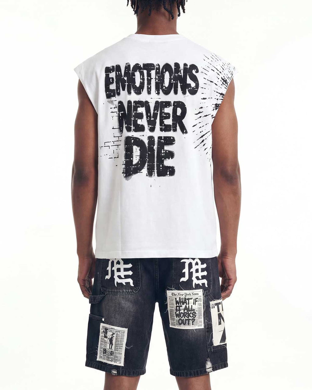 Mixed Emotions Starboy Sleeveless Tee Cream