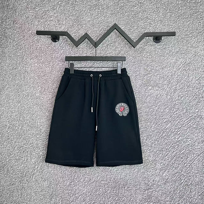 Chrome Hearts Black & Pink Horseshoe Cross Logo Sweatshorts Hover Image