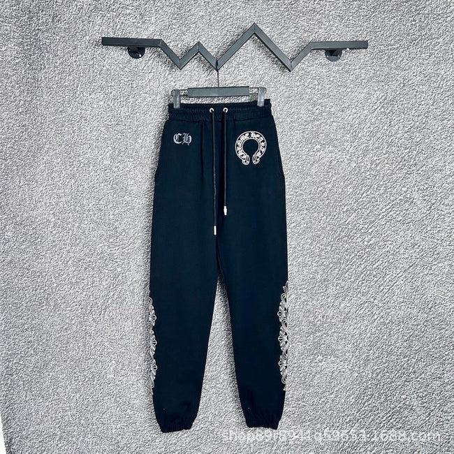 Chrome Hearts Horseshoe & Side-Pattern Lounge Pants (Navy Blue) Hover Image