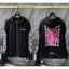 Chrome Hearts Pink Complex Scroll & Cross Zip-Up Hoodie (Black)