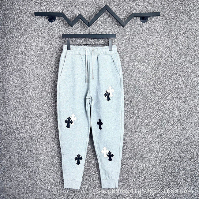Chrome Hearts Multi-Cross Applique Lounge Pants (Light Grey) Hover Image