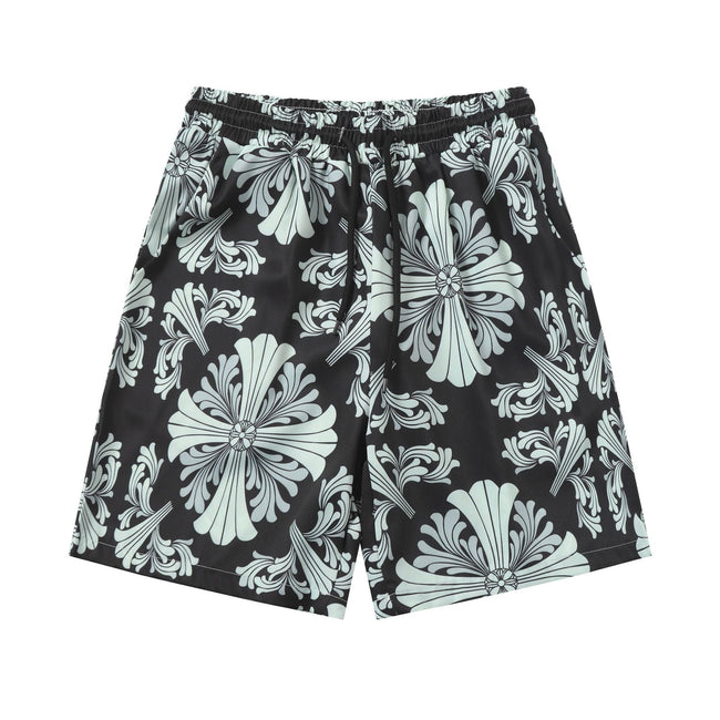 Chrome Hearts Black & Gray Large Cross Monogram Sweatshorts Hover Image