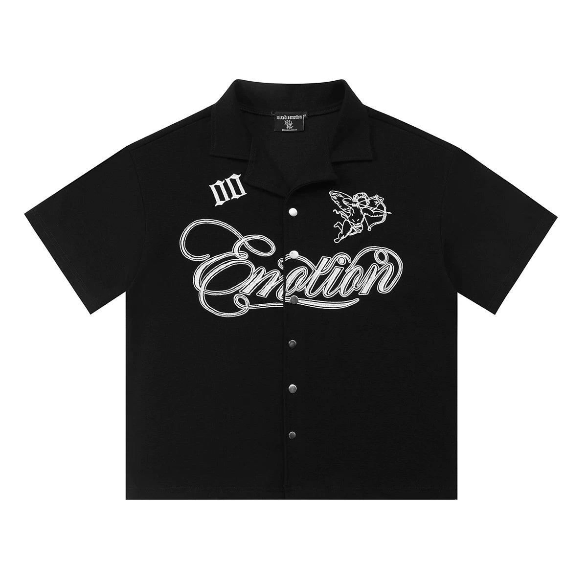 Mixed Emotion Waffle Shirt black