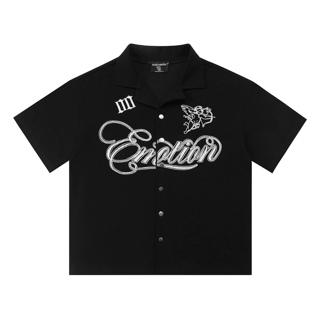 Mixed Emotion Waffle Shirt black Hover Image