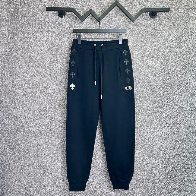 Chrome Hearts Side-Cross Applique Lounge Pants (Navy Blue) Hover Image