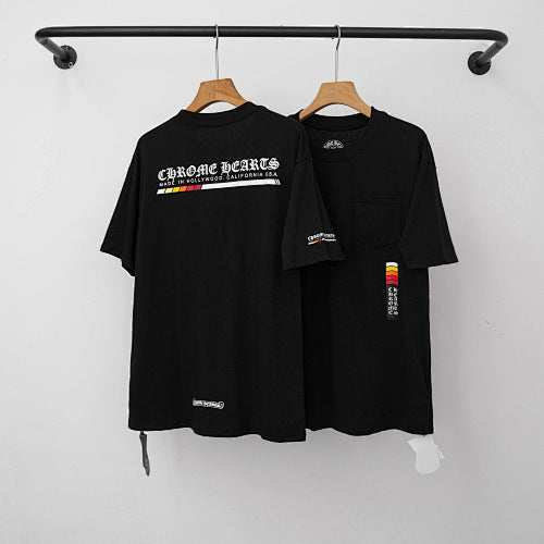Chrome Hearts Gradient Bar Script Logo T-Shirt (Black) Hover Image