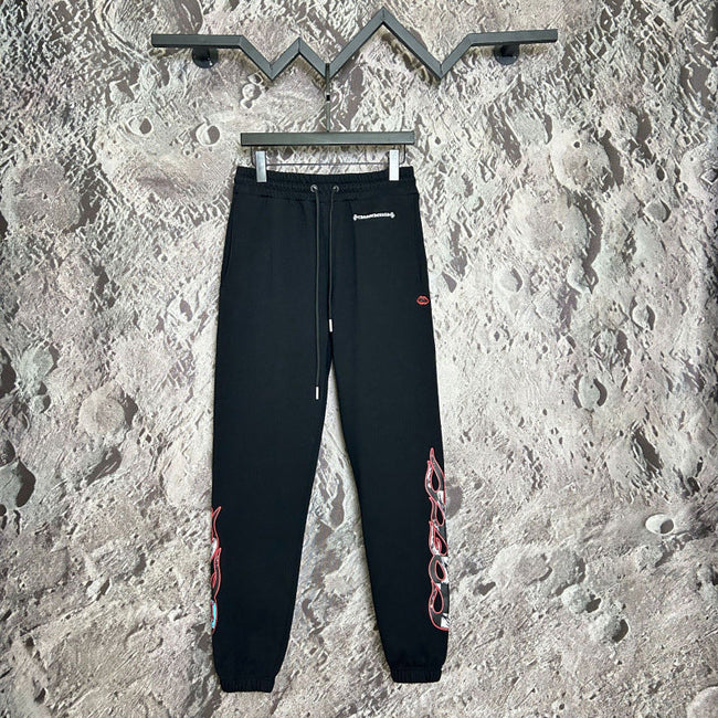 Chrome Hearts Flame Graphic Lounge Pants (Black) Hover Image
