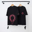Chrome Hearts Lower Red Horseshoe & Cross Short Sleeve T-Shirt (Black)