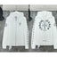 Chrome Hearts Cross Sleeve & Large Back Cross Zip-Up Hoodie (White)