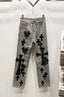 Chrome Hearts Gray & Black Large and Small Cross Patch Denim Jeans