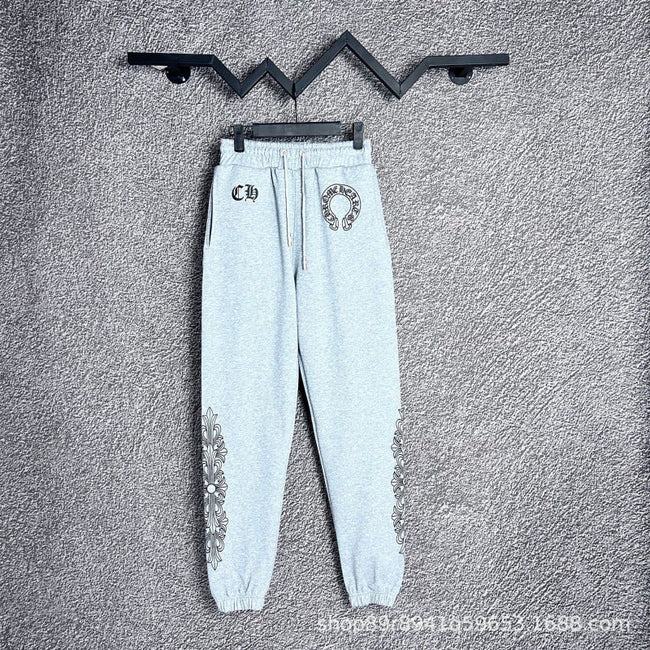 Chrome Hearts Horseshoe & Side-Pattern Lounge Pants (Light Grey) Hover Image