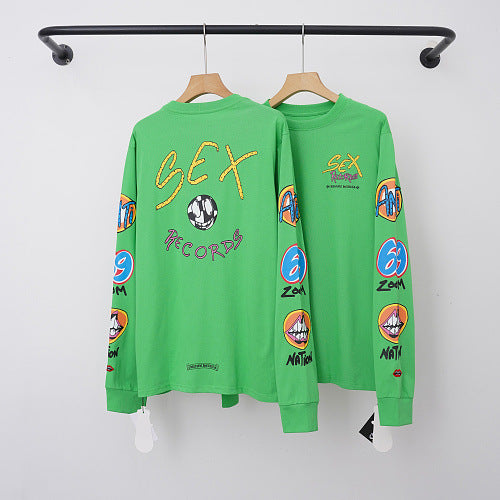 Chrome Hearts "SEX RECORDS" Multi-Graphic Long Sleeve (Green) Hover Image