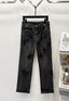 Chrome Hearts Black & Tonal Black Cross Patch Denim Jeans