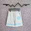 Chrome Hearts Light Gray & Light Blue Horseshoe Script Sweatshorts