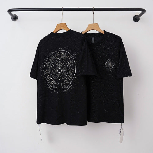 Chrome Hearts Starry Night Cross Short Sleeve T-Shirt (Black) Hover Image