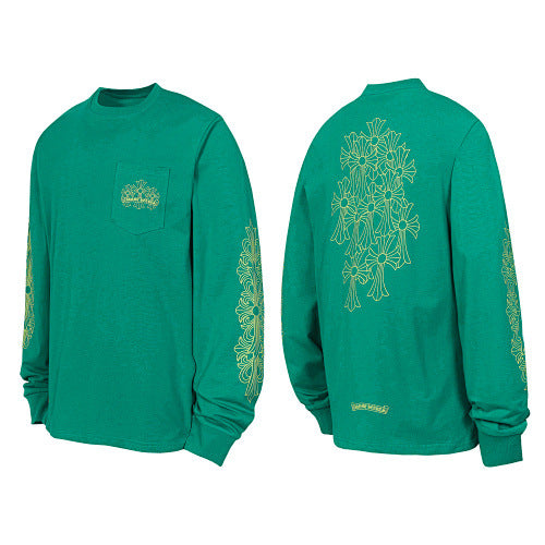 Chrome Hearts Floral Vine Cross Long Sleeve (Green) Hover Image