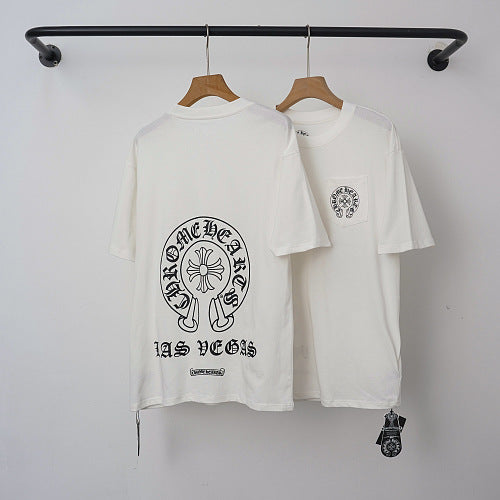 Chrome Hearts "LAS VEGAS" Horseshoe Short Sleeve T-Shirt (White) Hover Image