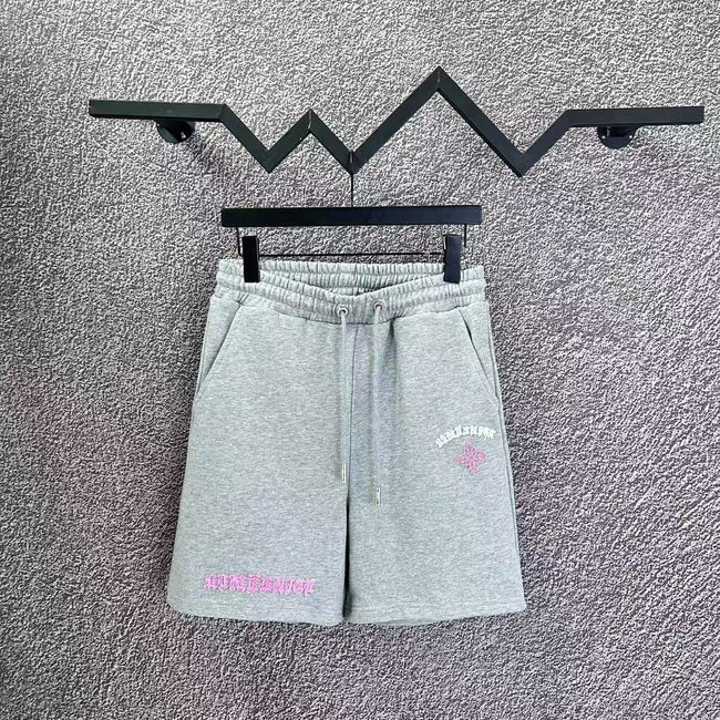 Chrome Hearts Light Gray & Pink Script Logo Sweatshorts Hover Image