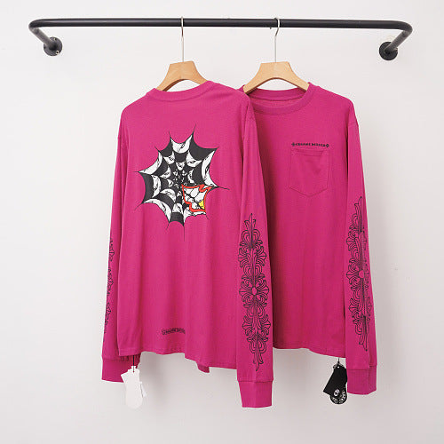Chrome Hearts Spiderweb Graphic Long Sleeve (Magenta) Hover Image