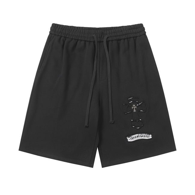 Chrome Hearts Black Drawstring Logo Sweatshorts Hover Image