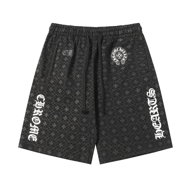 Chrome Hearts Black Monogram & Script Logo Sweatshorts Hover Image