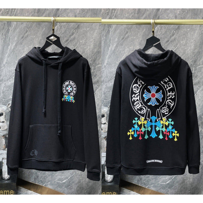 Chrome Hearts Multi-Color Cluster Cross Hoodie (Black) Hover Image