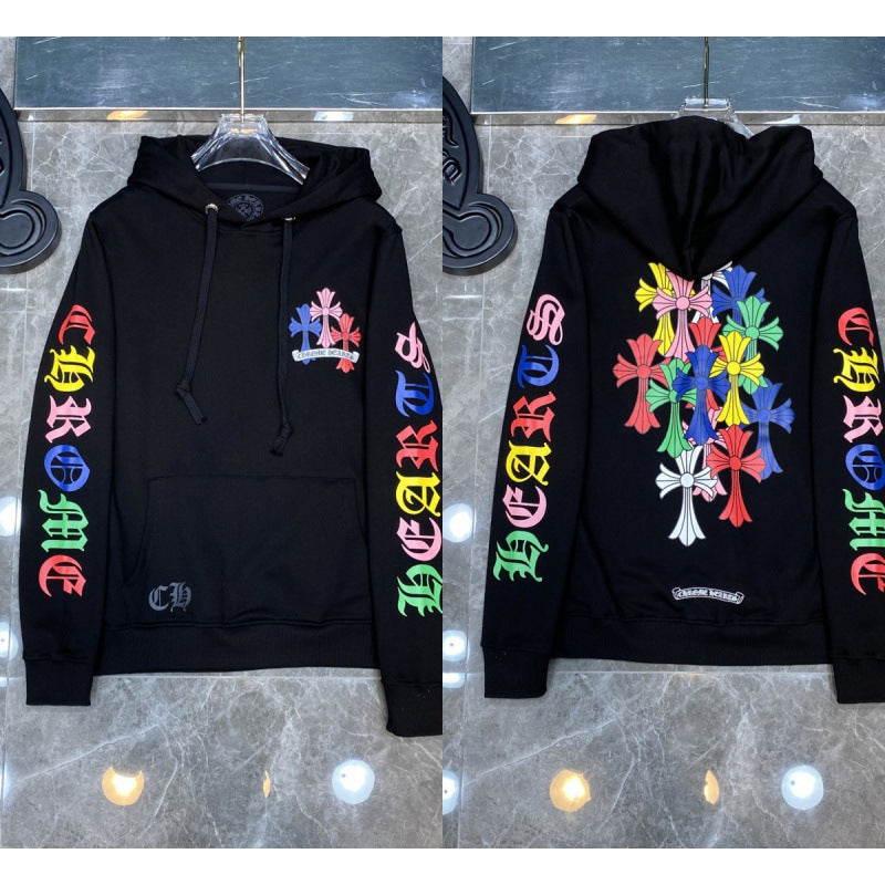 Chrome Hearts Multi-Color Cluster Cross Hoodie (Black)