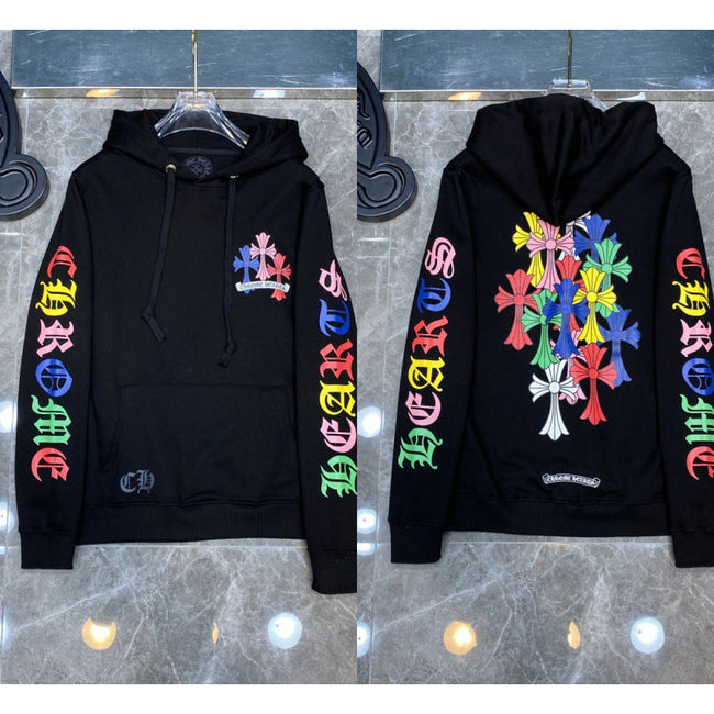 Chrome Hearts Multi-Color Cluster Cross Hoodie (Black) Hover Image