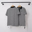 Chrome Hearts Monogram Striped Short Sleeve Polo Shirt (Black/White)