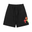 Chrome Hearts Black & Neon Multi-Color Cross Patch Sweatshorts