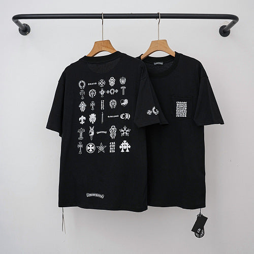 Chrome Hearts Multi-Icon Element Matrix Short Sleeve T-Shirt (Black) Hover Image
