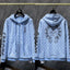 Chrome Hearts Monogram Horseshoe Zip-Up Hoodie (Light Blue)