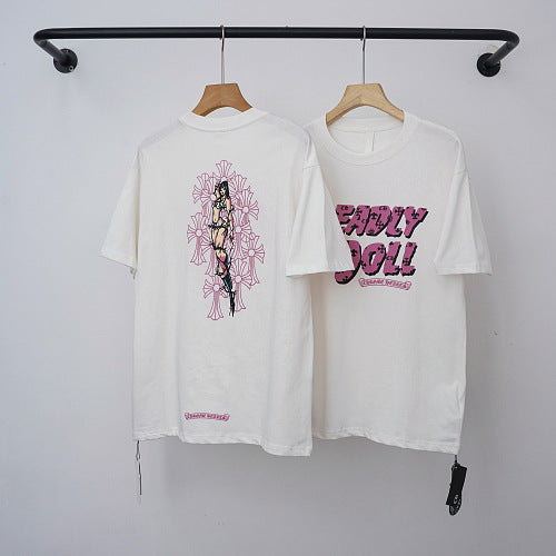 Chrome Hearts "DEADLY DOLL" Graphic Short Sleeve T-Shirt (White) Hover Image