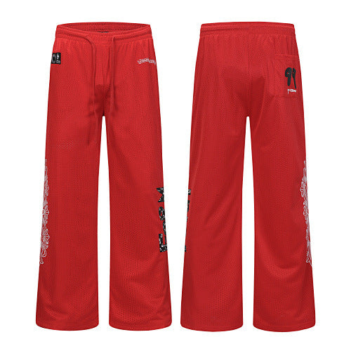 Chrome Hearts Drawstring Lounge Sweatpants (Red) Hover Image