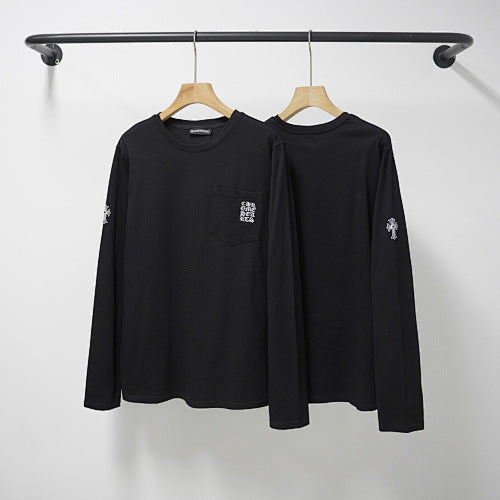 Chrome Hearts Essential Sleeve-Emblem Long Sleeve Sweatshirt (Black) Hover Image