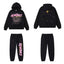 SP5DER Web Graphic Pullover Hoodie and Sweatpants Matching Set - Black / Pink