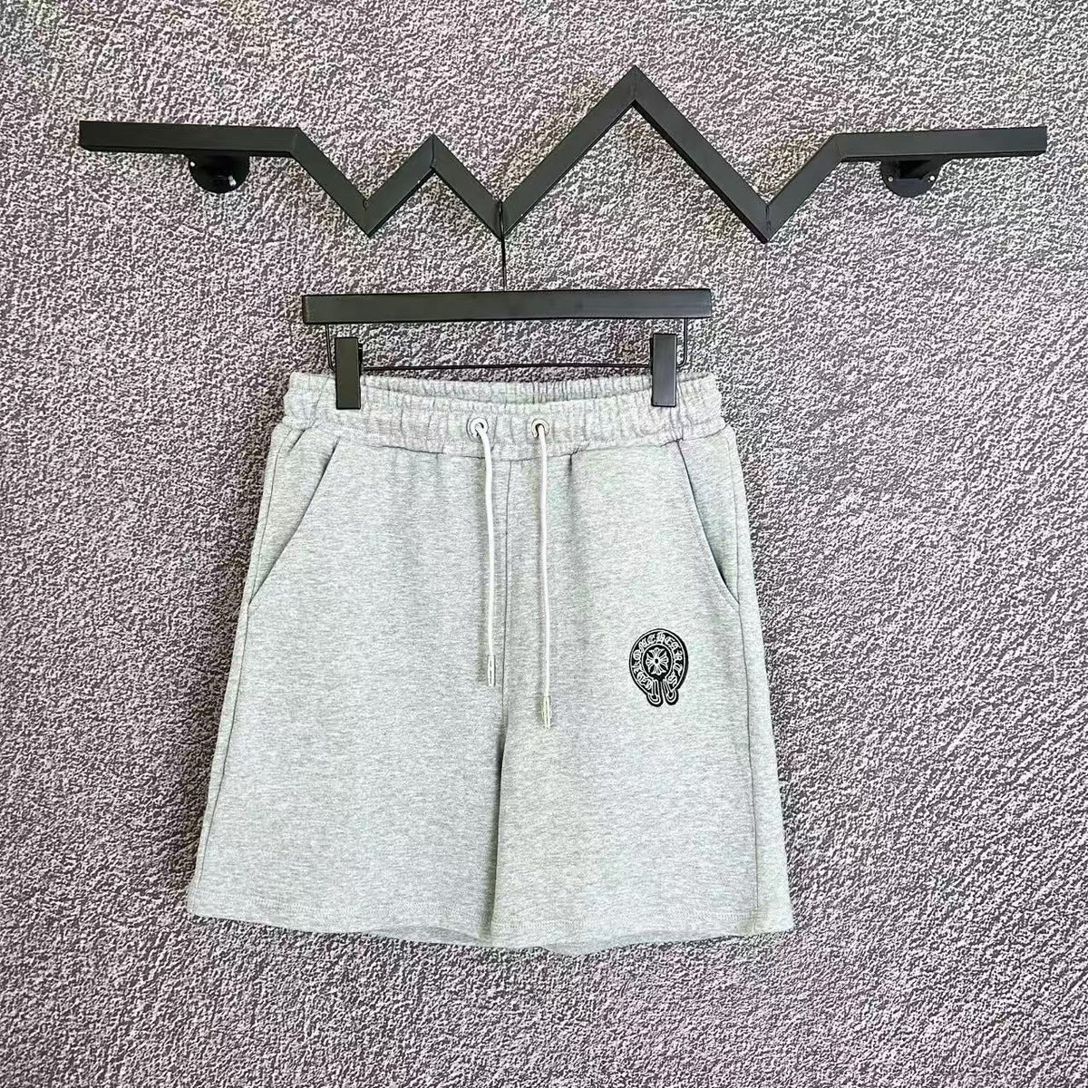 Chrome Hearts Light Gray Horseshoe Logo Sweatshorts